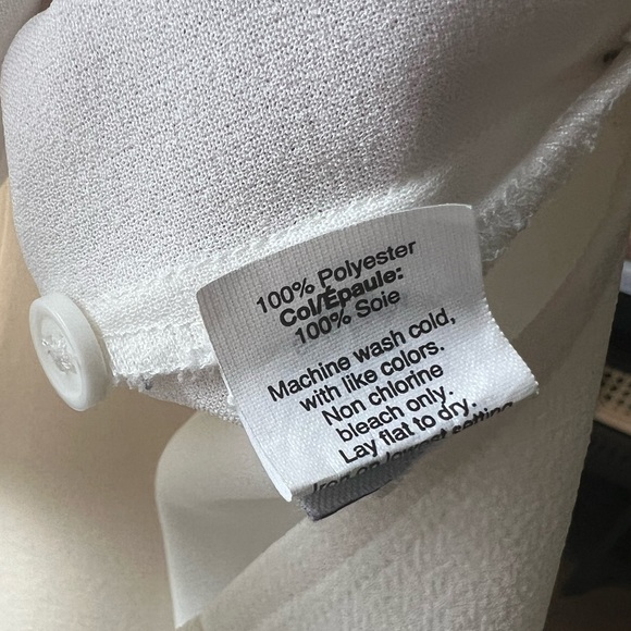 Madewell Button-Back Top S Office Style Super Flattering White Pocket Tee - Picture 4 of 5